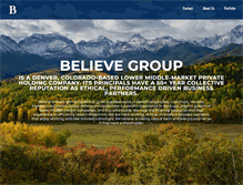 Tablet Screenshot of believegroup.com